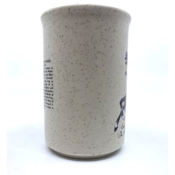 Warwick Castle Souvenir Mug Black Prince Edward Plantagenet Prince of Wales Vtg - Picture 7 of 12